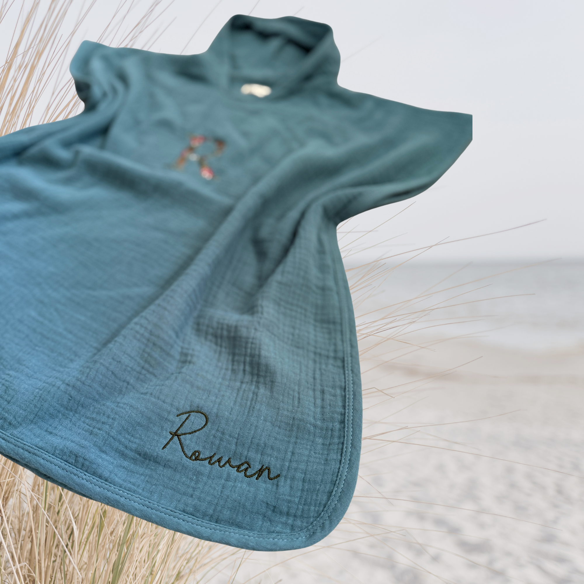 Hooded kids towel - Blue