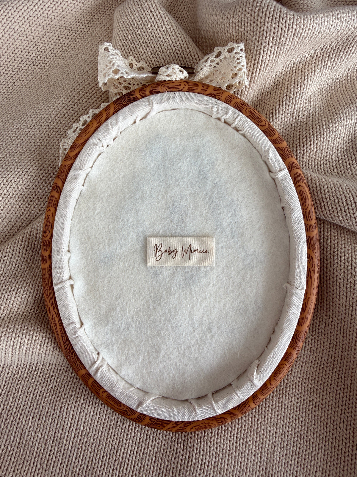 Personalised Rabbit Embroidered Name Hoop | Baby Gift