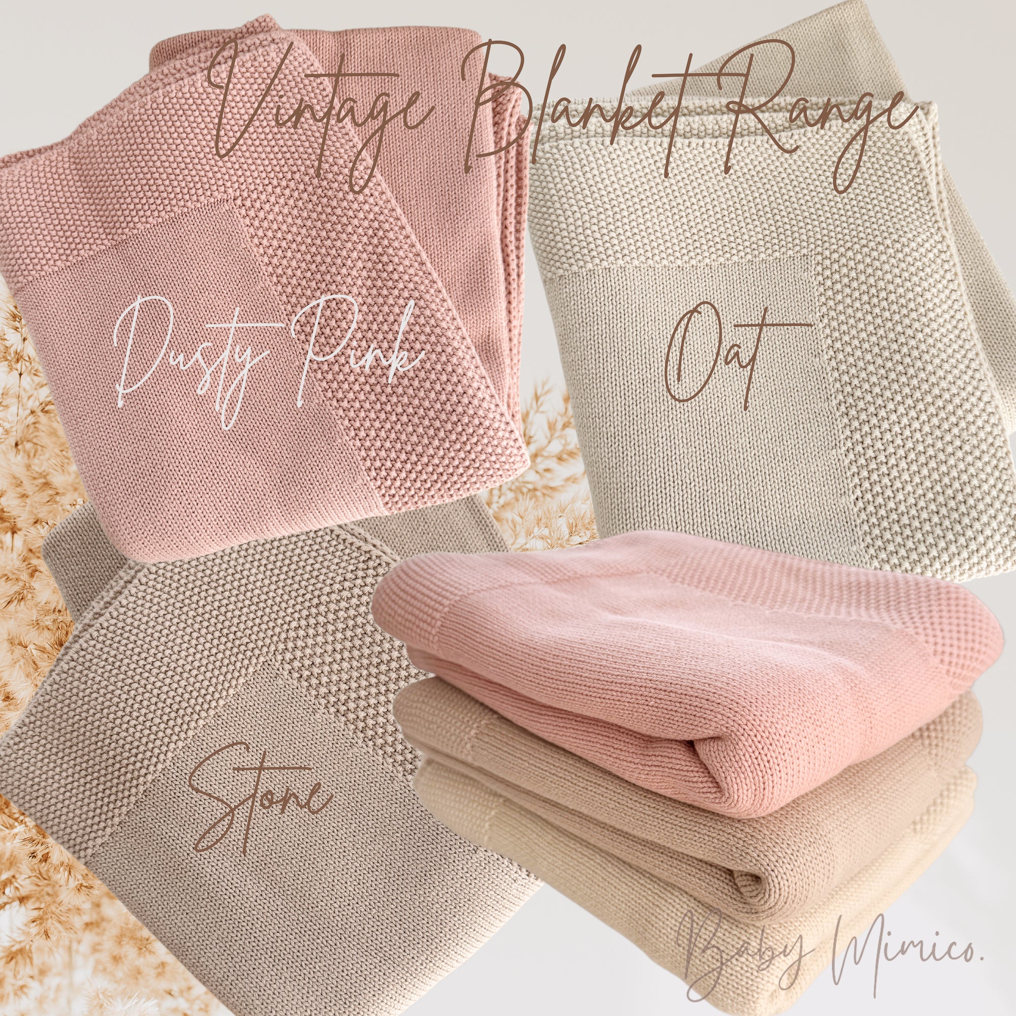 Embroidered Floral Baby Blanket - Large font