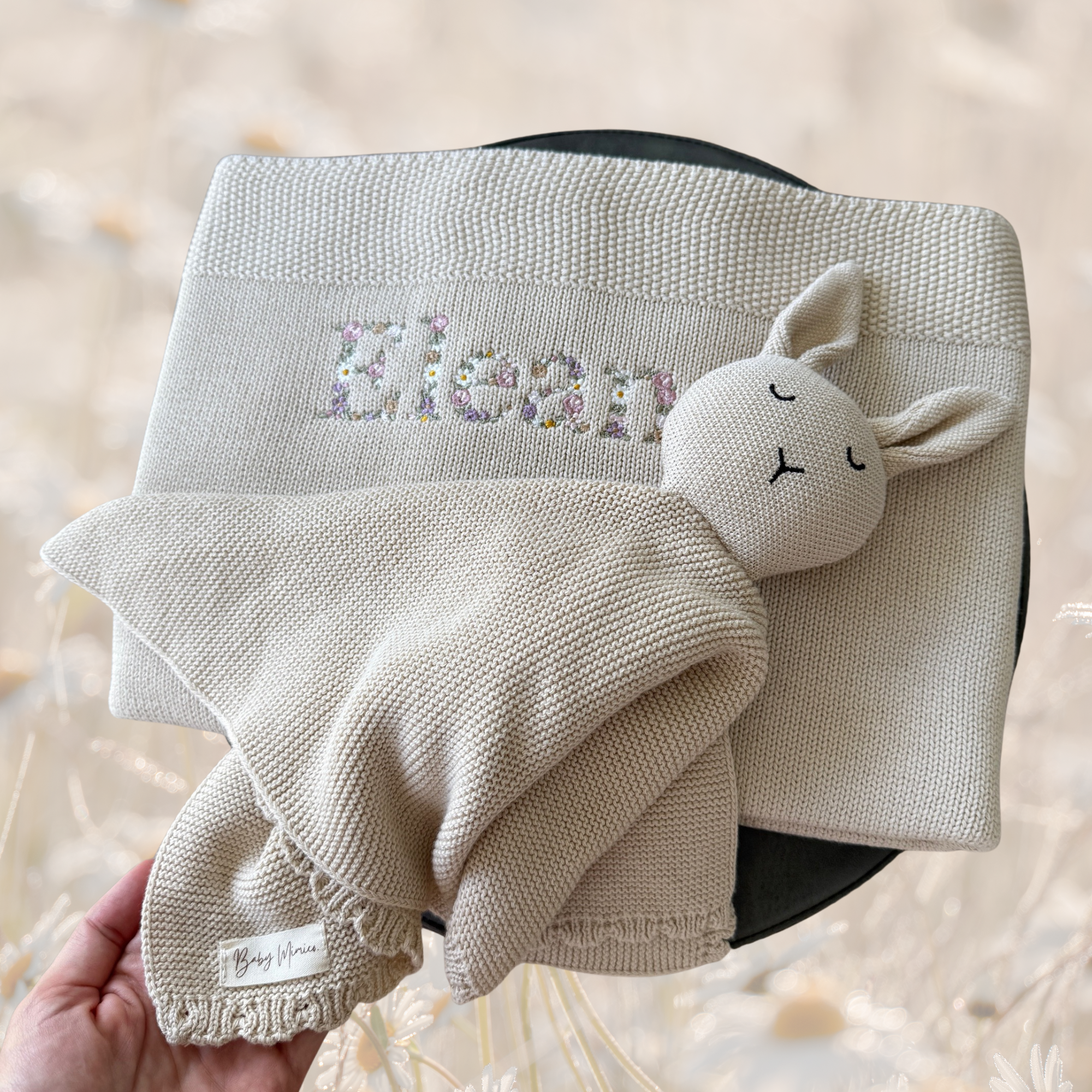 Floral Blanket & Rabbit Comforter Set — Personalised