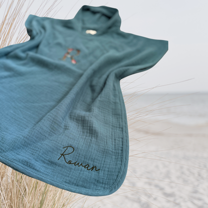 Hooded kids towel - Blue