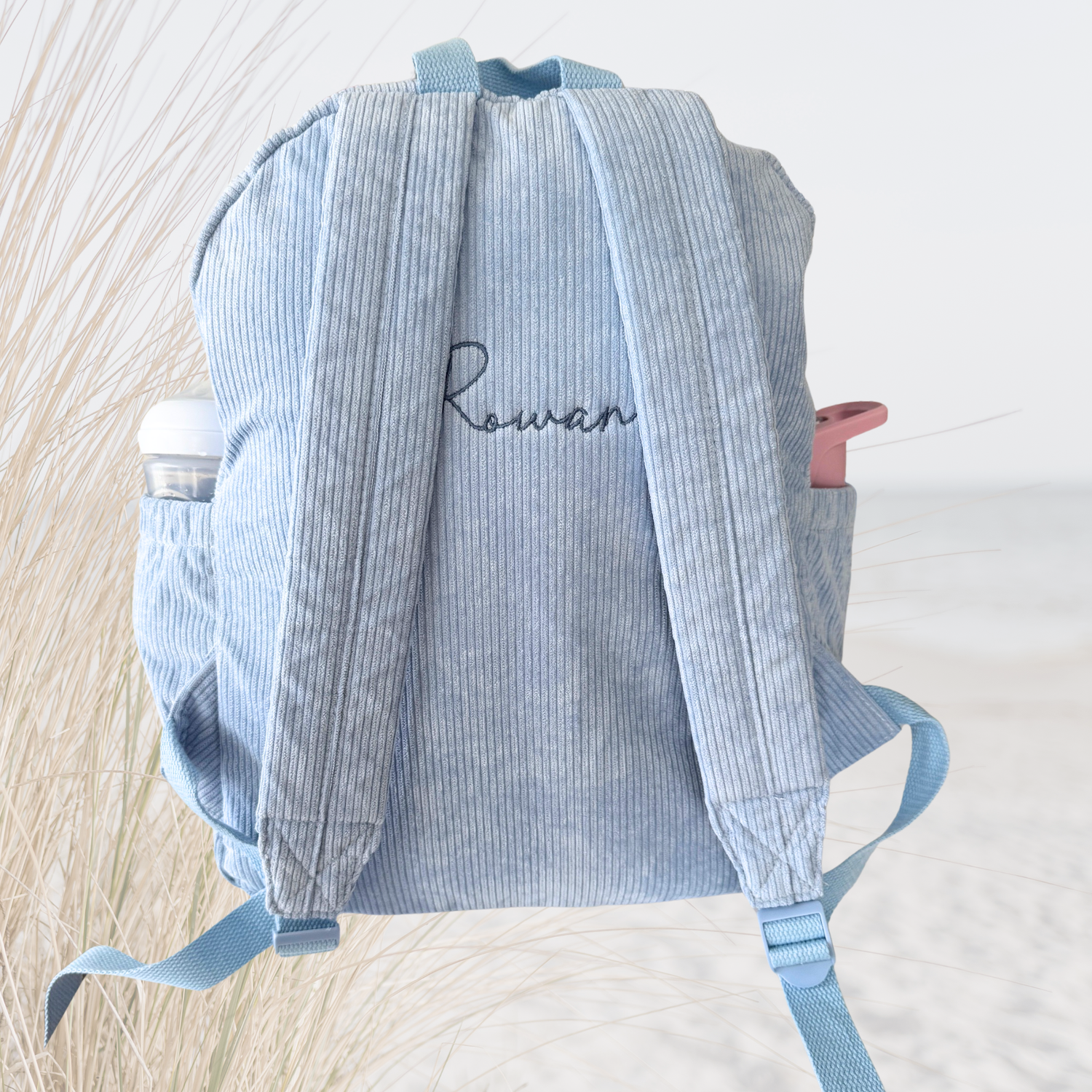 Personalised Corduroy Backpack- Green