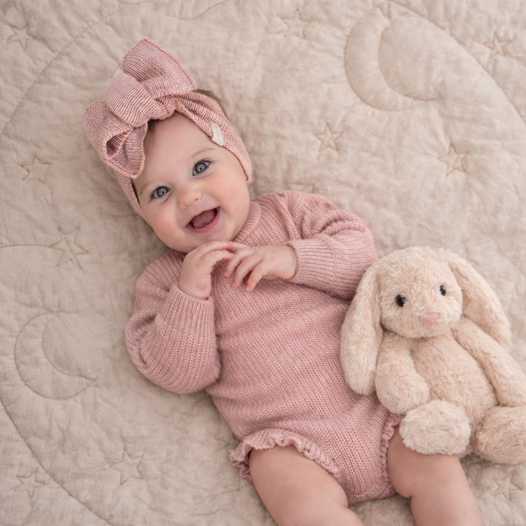 Frilled Knitted Romper set