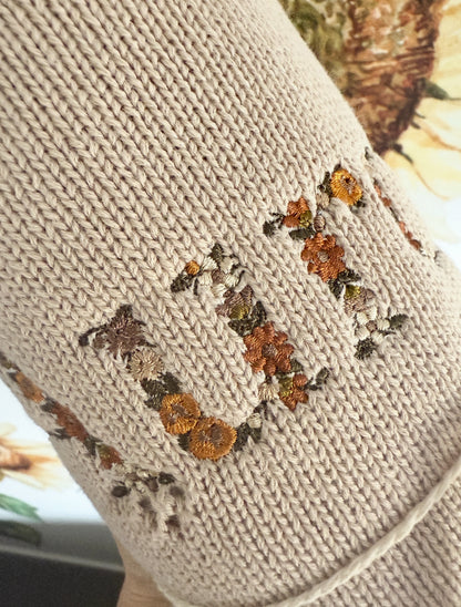 Embroidered Floral Baby Blanket