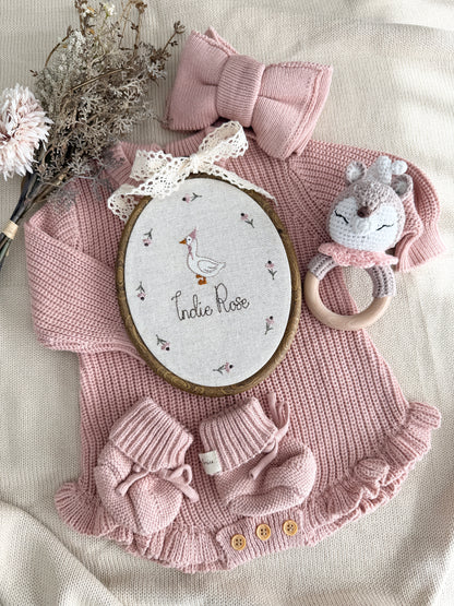 Frilled Knitted Romper set