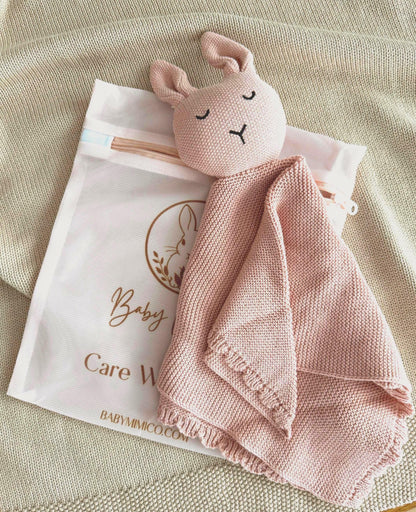 Rabbit comforter with Floral embroidered name