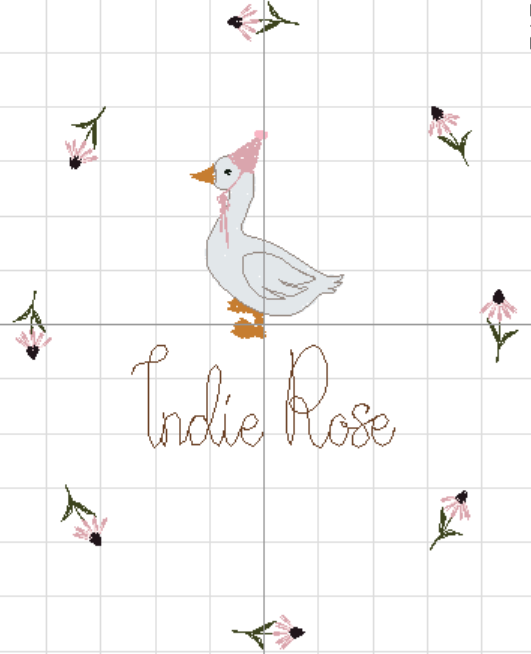 Personalised Silly Goose Embroidered Name Hoop | Baby Gift