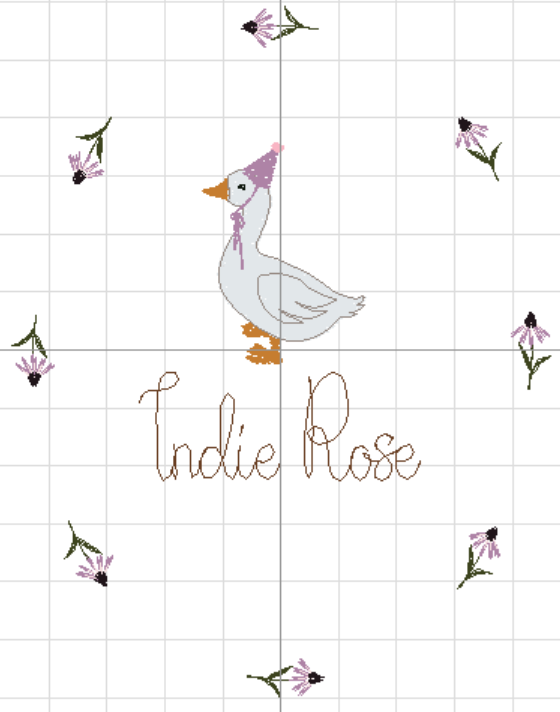 Personalised Silly Goose Embroidered Name Hoop | Baby Gift