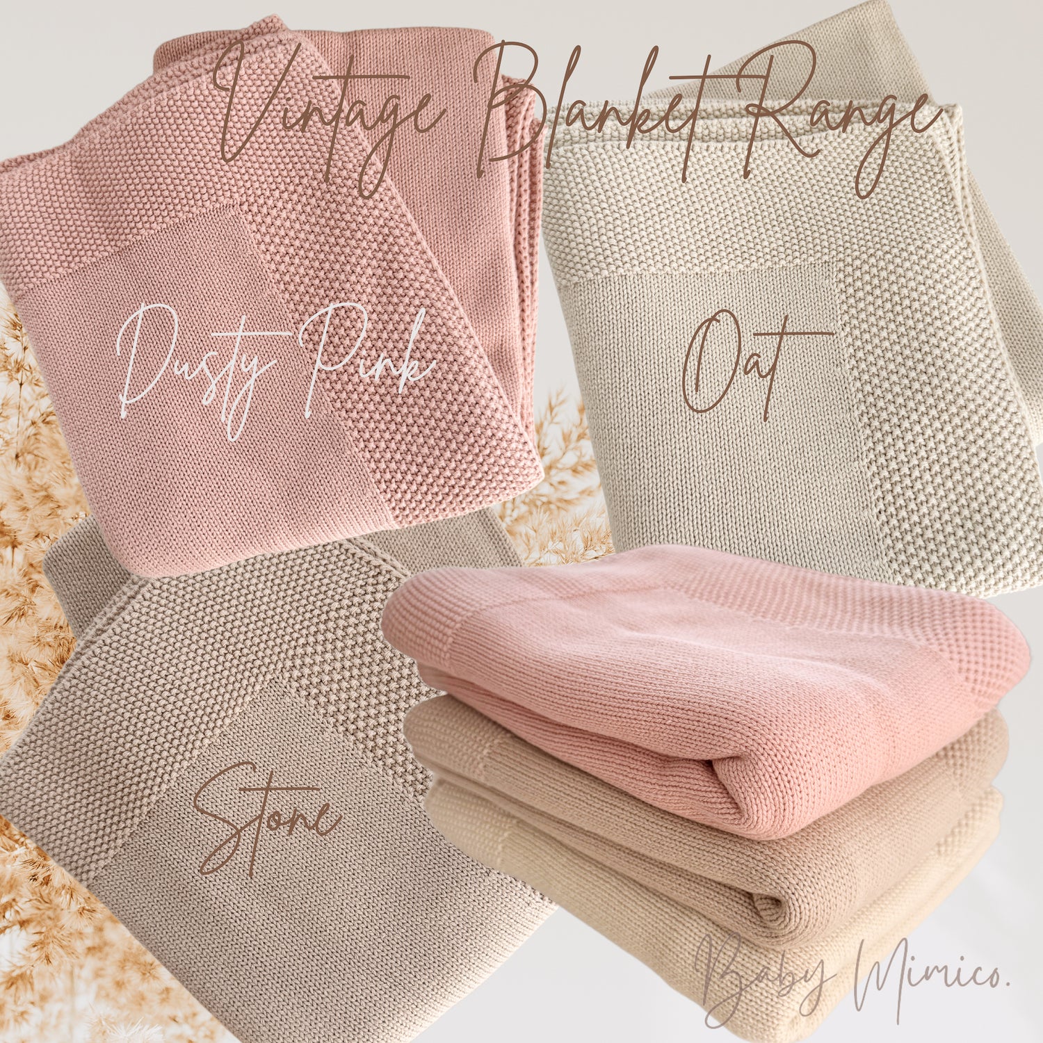 Embroidered Floral Baby Blanket - Large font