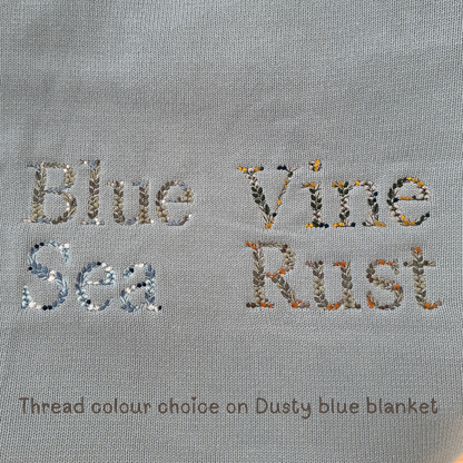 Embroidered Vine Baby Blanket