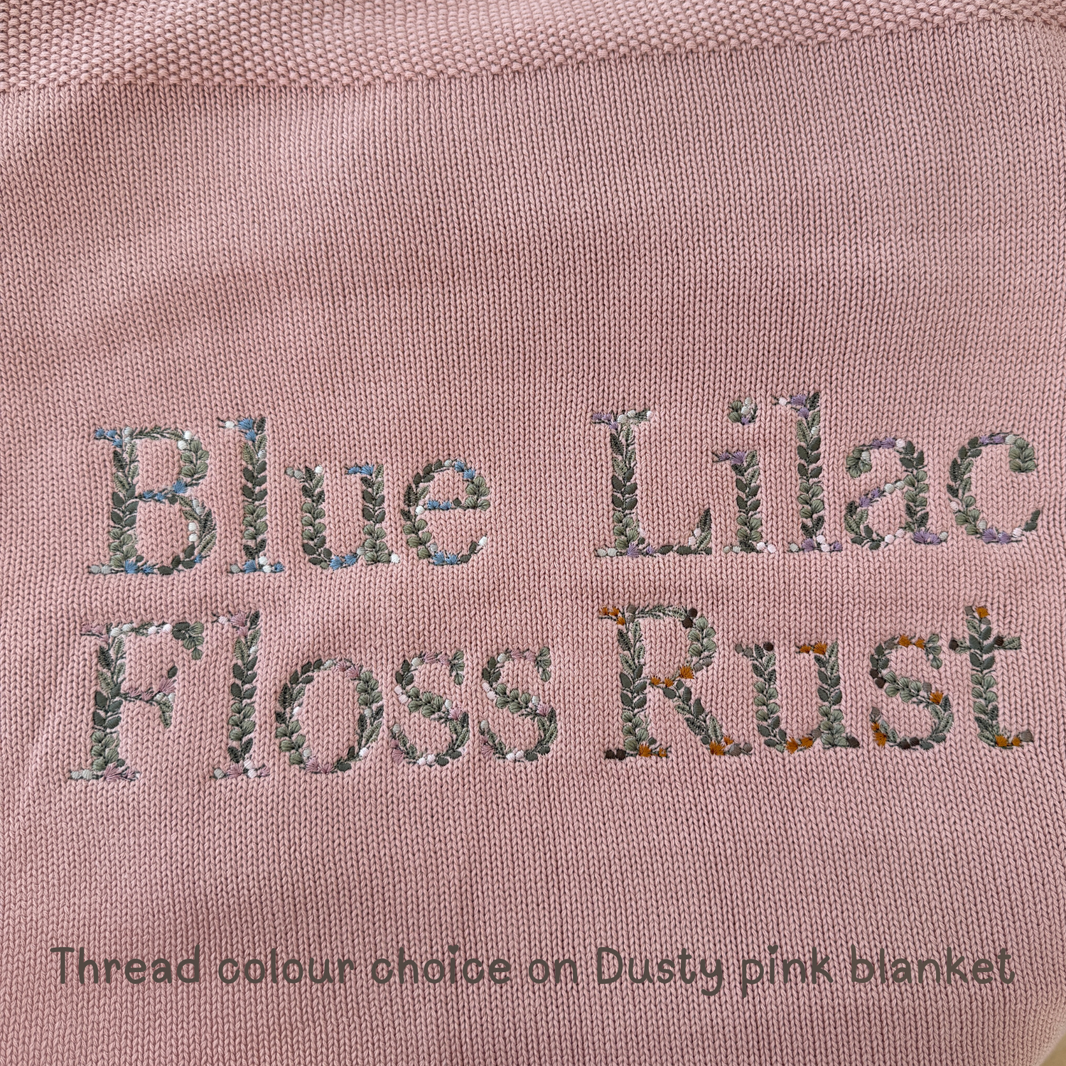 Embroidered Vine Baby Blanket