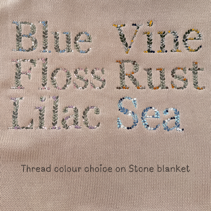 Embroidered Vine Baby Blanket